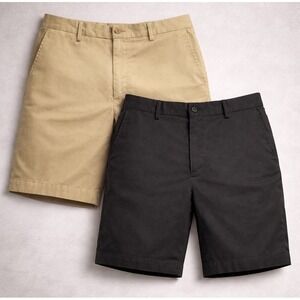 Greg Norman Shorts Mens 38 Lot 2 Performance Golf Chino Micro Check Casual